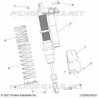 SUSPENSION, REAR SHOCK MONTAGGIO, DELUXE