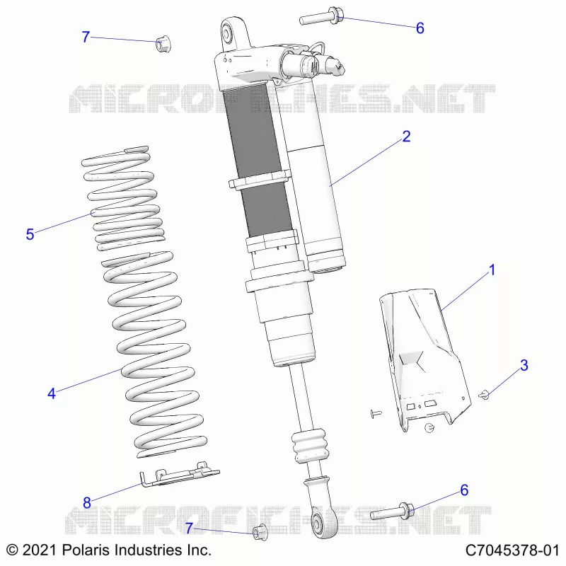 SUSPENSION, REAR SHOCK MONTAGGIO, DELUXE