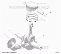 ENGINE, ALBERO MOTORE, PISTON AND BALANCE SHAFT