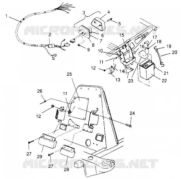 ELETTRICO/FANALE POSTERIORE ASSEMBLY XPLORER 300 W969130 (4935903590C008)