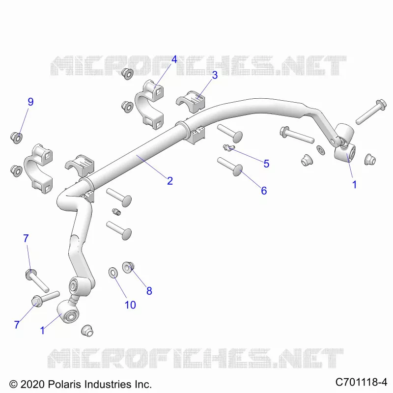 SUSPENSION, REAR BARRA DI STABILIZZAZIONE