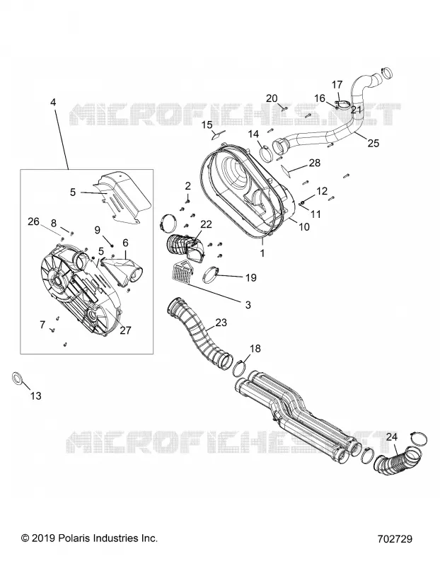 TRASMISSIONE, CLUTCH COVER AND DUCTING