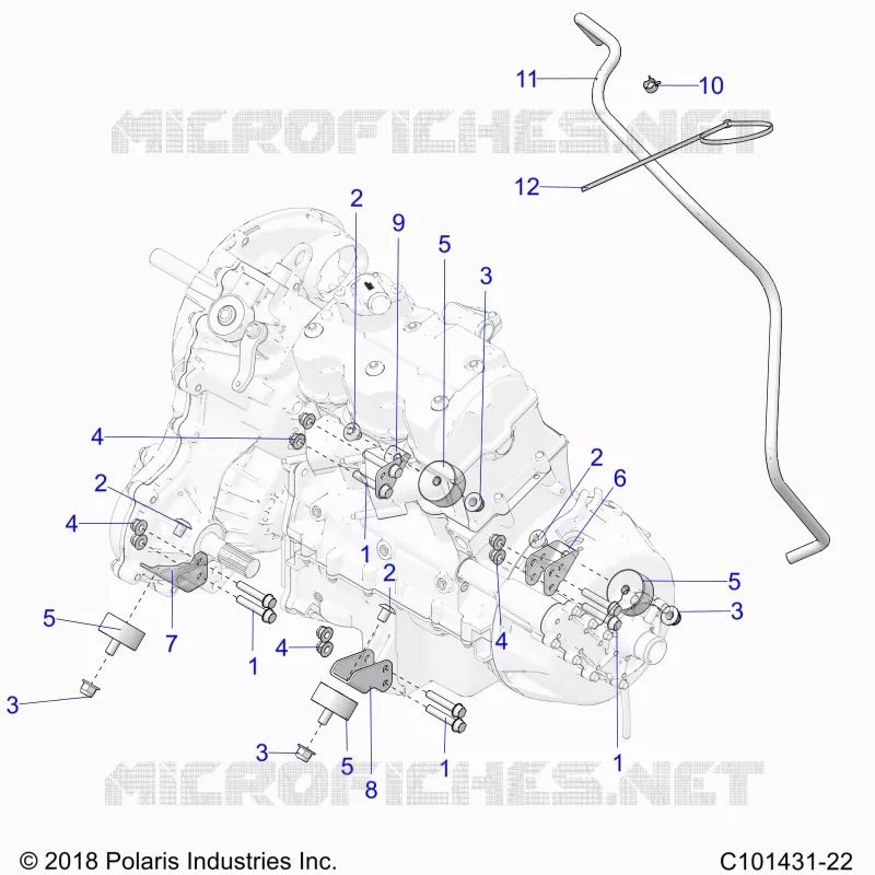 ENGINE, TRASMISSIONE MOUNTING & LONG BLOCK