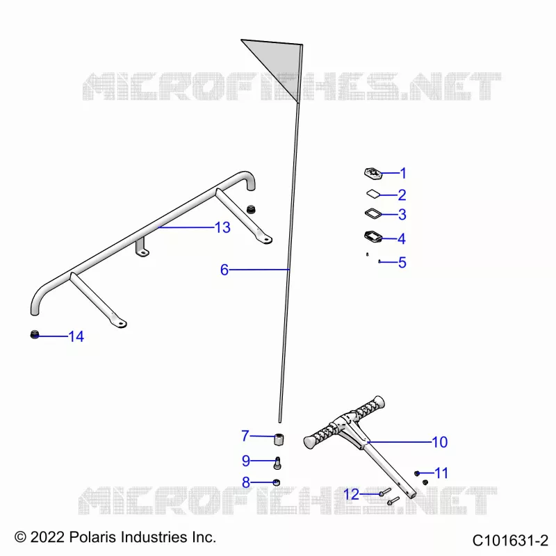 PARAURTI, REAR, FLAG, BEACON, AND PASS HANDLE