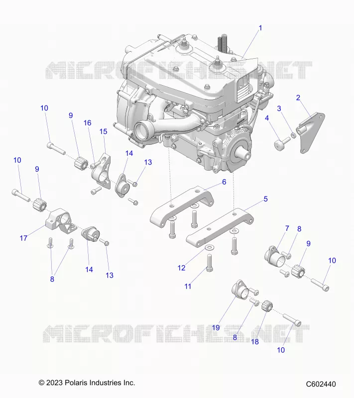 MOTORE, MOUNTING & LONG BLOCK