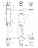 SUSPENSION, AMMORTIZZATORE POSTERIORE TRACK