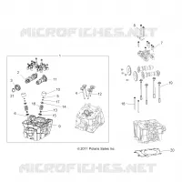ENGINE, TESTA CILINDRO, CAMS AND VALVES