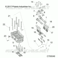 ENGINE, TESTA CILINDRO AND VALVES