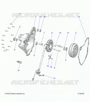 ENGINE, STATOR COVER AND FLYRUOTA