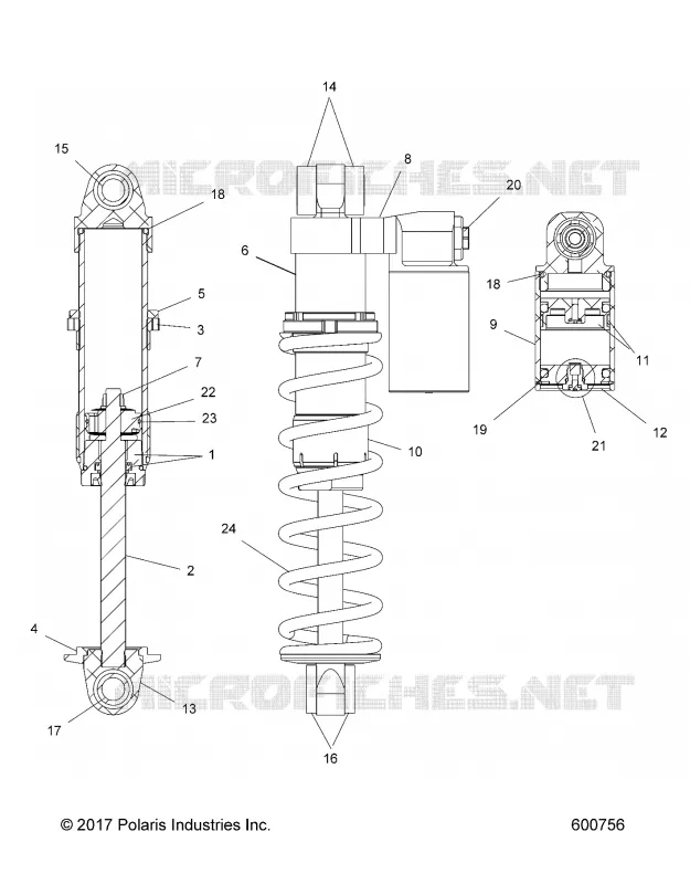 SUSPENSION, SHOCK ANTERIORE TRACK