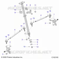 STEERING, STERZO POST AND TIE ROD ASM