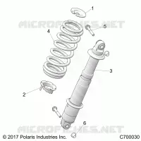 SUSPENSION, REAR SHOCK MONTAGGIO