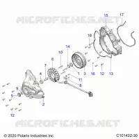 ENGINE, STATOR COVER AND FLYRUOTA