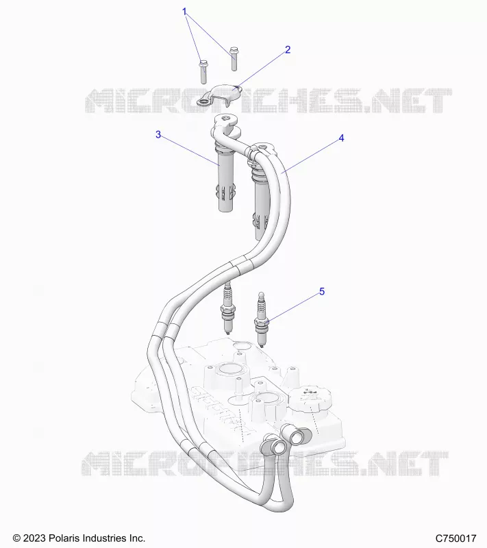 ENGINE, BOBINE AND SPARK PLUGS