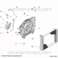 ENGINE, SISTEMA DI RAFFREDDAMENTO, RADIATOR, FAN &amp; OVERFLOW BOTTLE