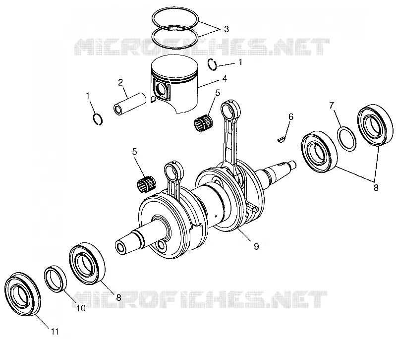 PISTONEEE   ALBERO MOTORE 700 XC 0971766 (4941814181C009)