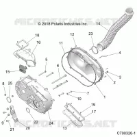 TRASMISSIONE, CLUTCH COVER AND DUCTING