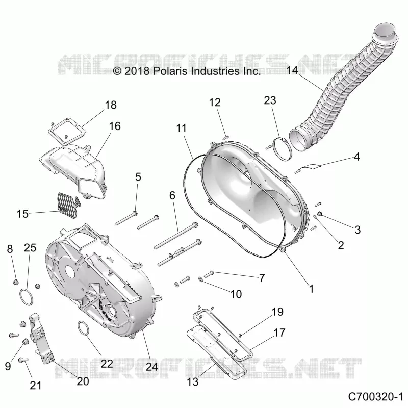 TRASMISSIONE, CLUTCH COVER AND DUCTING