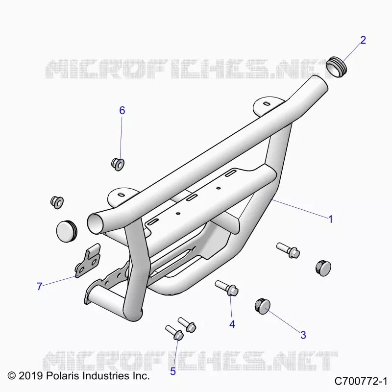 CHASSIS, FRONT PARAURTI 