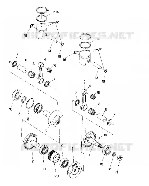 PISTONE AND ALBERO MOTORE SUPERTRAK (4915871587023A)
