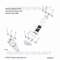 SUSPENSION, SHOCK MONTAGGIO, REAR SUSP.