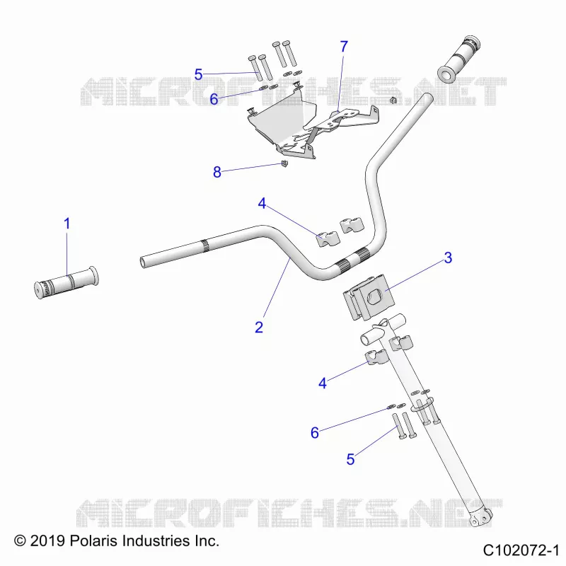 TIMONE, HANDLEBAR AND CLAMPS