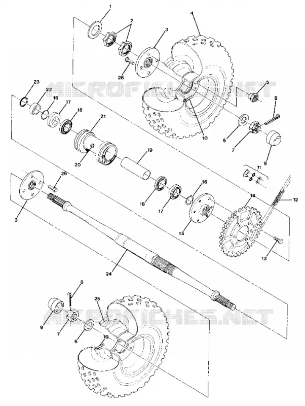 RUOTA POSTERIORE DRIVE ASSEMBLY (4917711771017A)