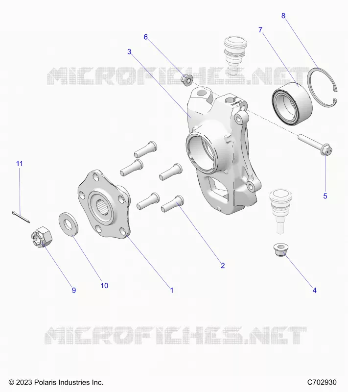 SUSPENSION, RUOTA ANTERIORE HUB, KNUCKLE