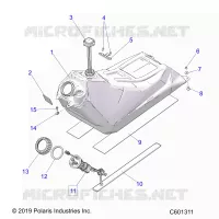 SISTEMA DI ALIMENTAZIONE CARBURANTE, FUEL TANK ASM.