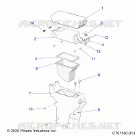 CENTER CONSOLE,STORAGE- Z23RGU2KAN/BN (C701140-013)