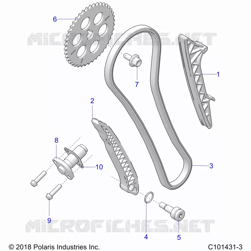 CAM CATENA AND TENSIONER