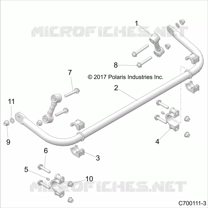 SUSPENSION, REAR BARRA DI STABILIZZAZIONE
