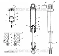 AMMORTIZZATORE POSTERIORE TRACK (M-10)(7043190)