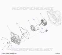ENGINE, STATOR COVER AND FLYRUOTA
