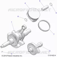 ENGINE, ALBERO MOTORE, PISTON AND BALANCE SHAFT