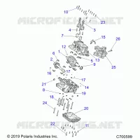 ENGINE, CRANKCASE AND ALBERO MOTORE