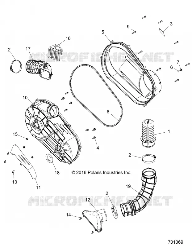 DRIVE TRAIN, COPERCHIO FRIZIONE AND DUCTING