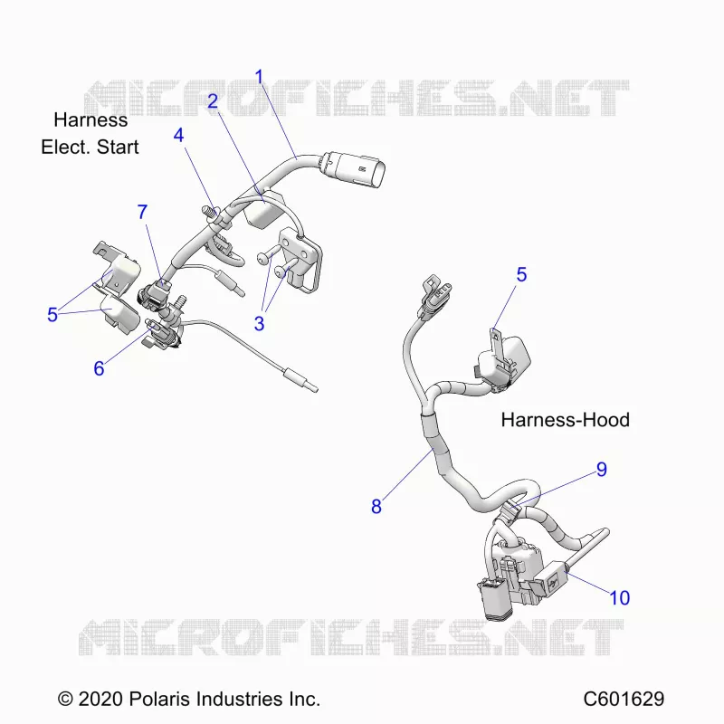 ELETTRICO, WIRE HARNESS, HOOD, ELEC. START