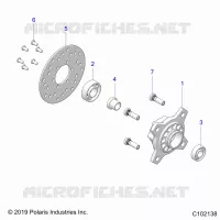 RUOTAS, FRONT HUB AND BRAKE DISK