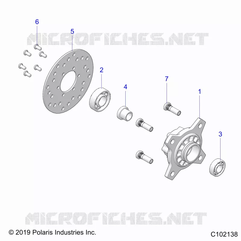 RUOTAS, FRONT HUB AND BRAKE DISK