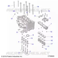 ENGINE, TESTA CILINDRO AND VALVES