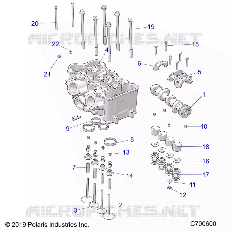 ENGINE, TESTA CILINDRO AND VALVES