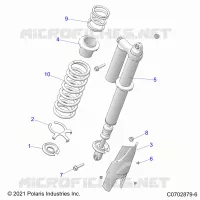 SUSPENSION, REAR SHOCK MONTAGGIO, STANDARD/PREMIUM