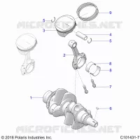 ENGINE, ALBERO MOTORE AND PISTON
