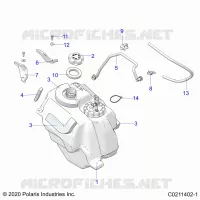 SISTEMA DI ALIMENTAZIONE CARBURANTE, FUEL TANK ASM.