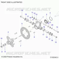 SOSPENSIONE POSTERIORE HUB, CARRIER AND BRAKE DISC