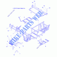 TELAIO, TELAIO AND FRONT BUMPER   R11RC08GA/GH/FA/FH (49RGRTELAIO11EV) per Polaris RANGER EV 4X4/INTL 2011