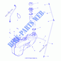 SERBATOIO DI CARBURANTE   A14GH9EAW (49ATVCARBURANTE14SCRAM) per Polaris SCRAMBLER XP 1000 HO EPS 2014