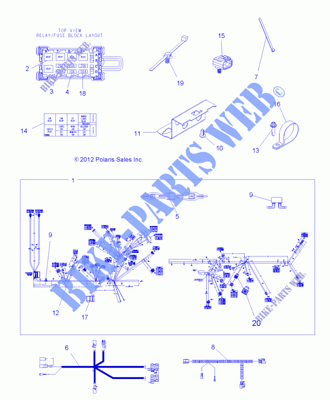 CABLAGGIO   A14ZN5EAB/C/M/S (49ATVHARNESS13SPEPS550) per Polaris SPORTSMAN XP 550 EPS 2014
