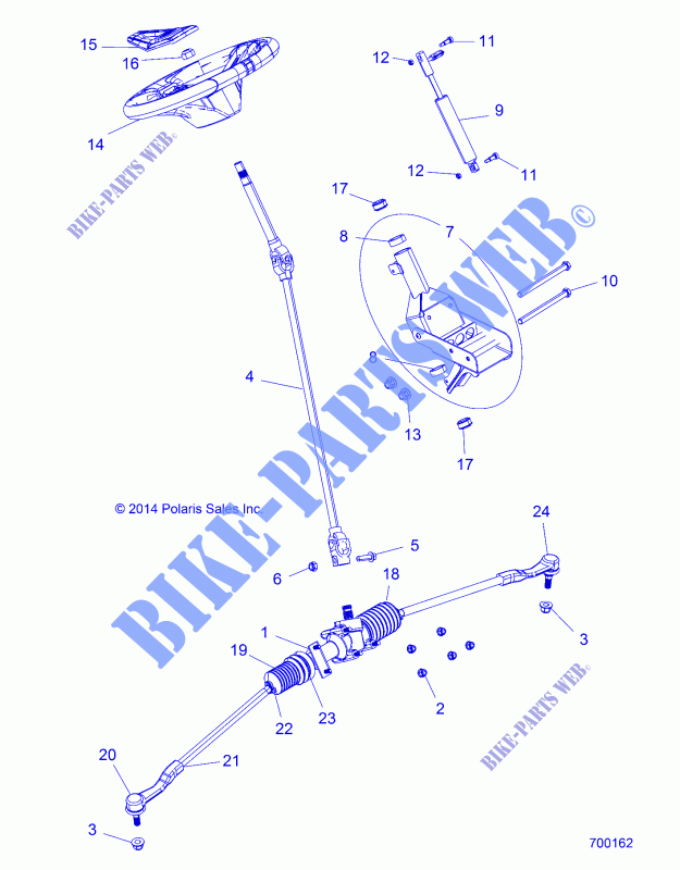 TIMONE   Z15VBA87AJ/LJ (700162) per Polaris RZR 900 60 INCH ALL OPTIONS 2015